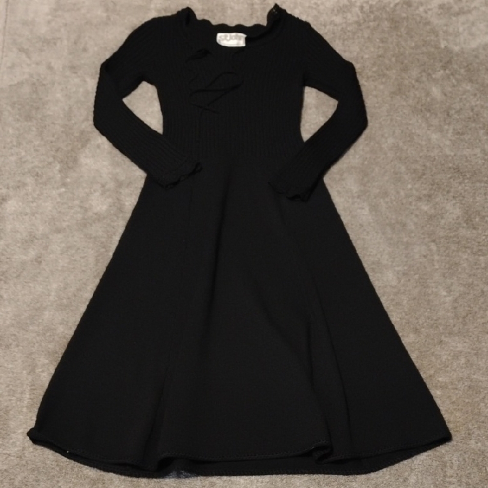 St John Marie Gray Santana Knit Sweater Dress Unsized XS? Vintage